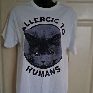 Graphic T-Shirt allergic to humans 5/$25